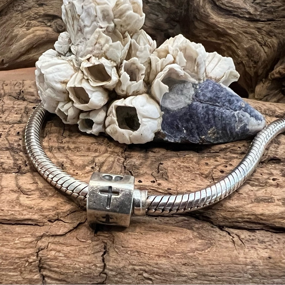 Authentic Pandora Charm Faith Hope and Love Bead Religious Heart Anchor Cross